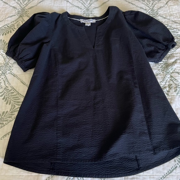 Tommy Bahamas puff sleeved black top xs - Picture 7 of 8